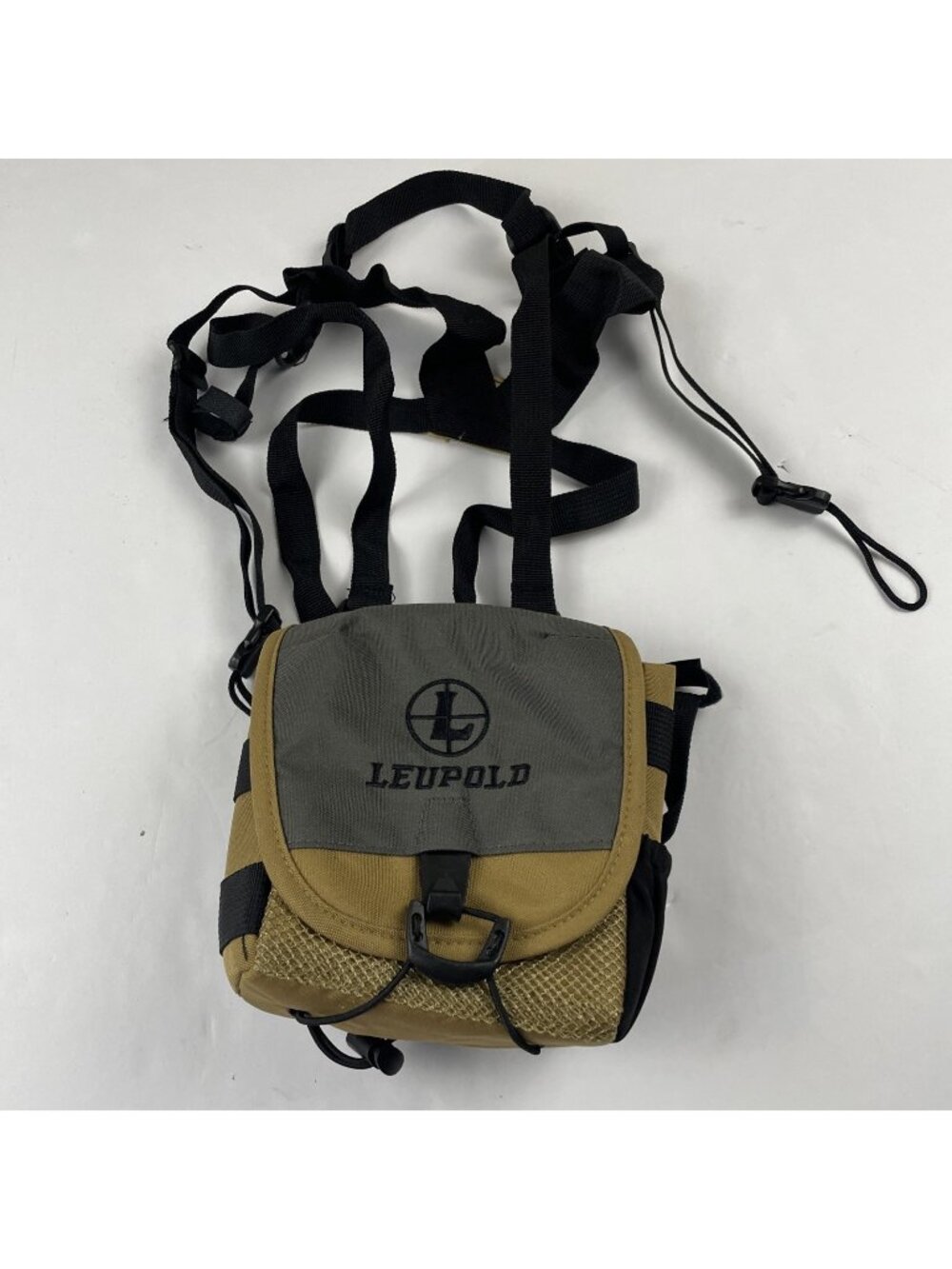 Leupold GO AFIELD Binocular Case Shadow Gray Tan Hiking Hunting Birds Watching